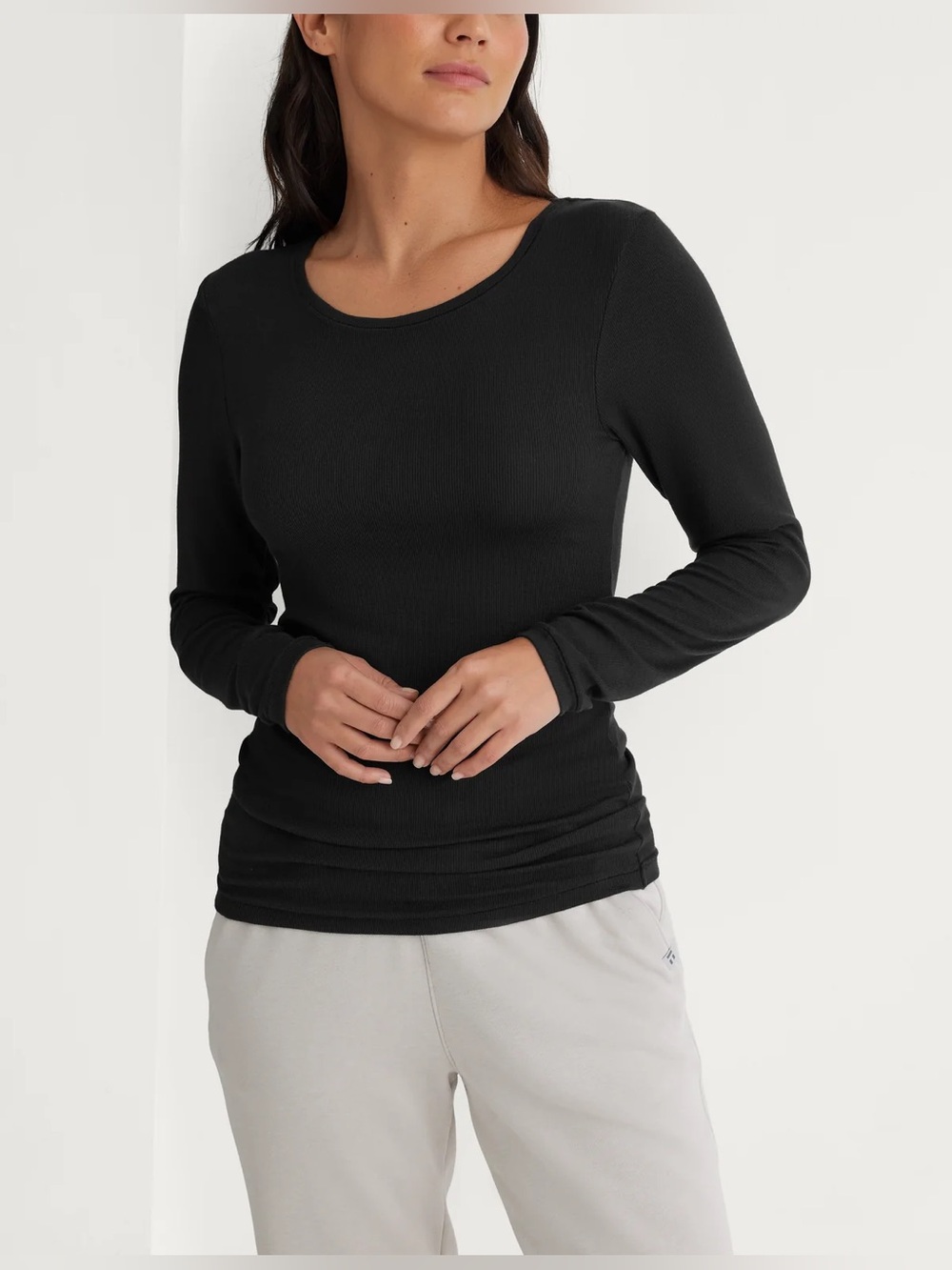 NWT Tommy John Micro Rib Long Sleeve Tee Sz S